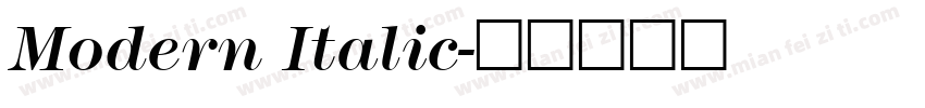 Modern Italic字体转换